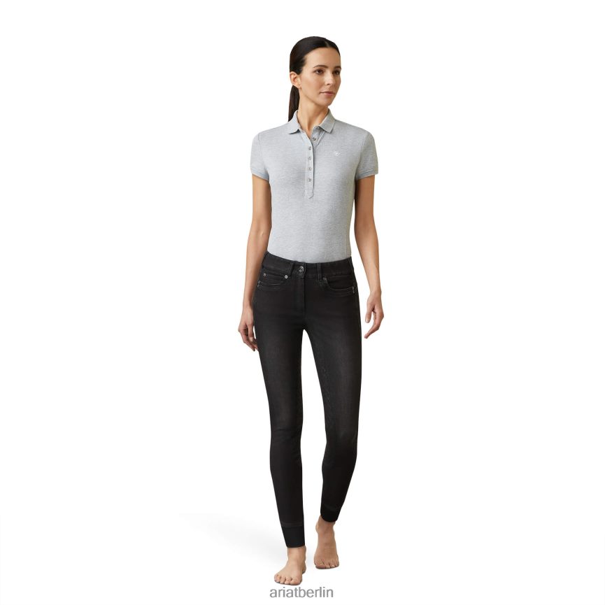 Ariat Halo B Denim Vollbesatzreithose Frauen P4JJPR2700 schwarze Spülung Böden