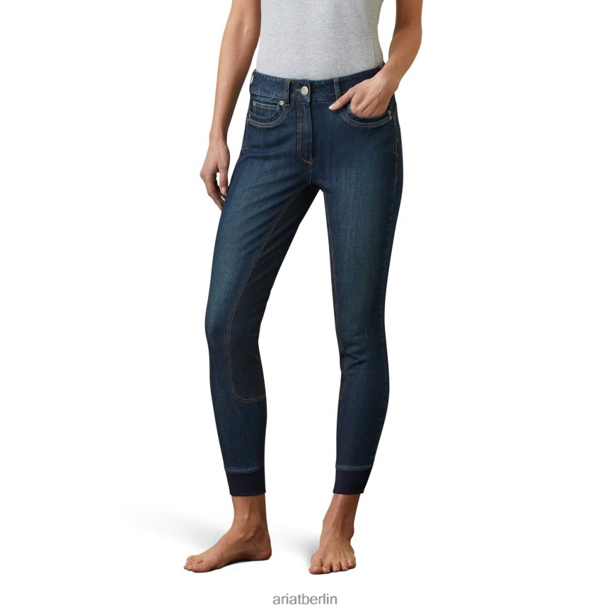 Ariat Halo-Denim-Vollbesatzreithose Frauen P4JJPR2711 Marine Böden
