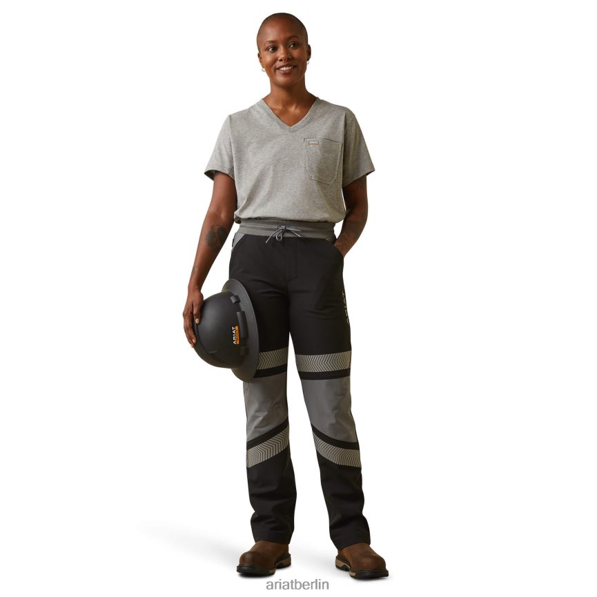 Ariat Rebar Durastretch Pull-on-Hose mit schmalem Bein Frauen P4JJPR2623 Schwarz Böden