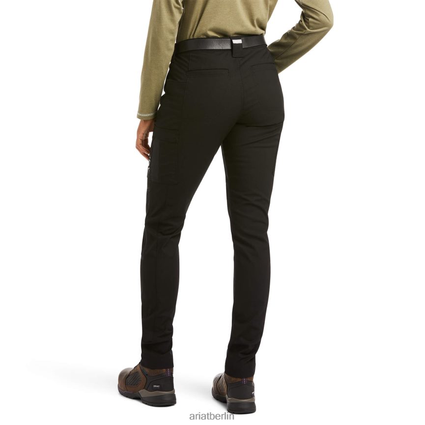 Ariat Rebar Durastretch Ripstop Cargo-Hose mit geradem Bein Frauen P4JJPR2706 Schwarz Böden