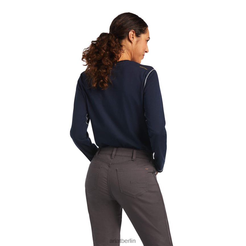 Ariat Robuste Hose mit doppelter Vorderseite aus Rebar-Durastretch Frauen P4JJPR2670 Bewehrungsstahl grau Böden