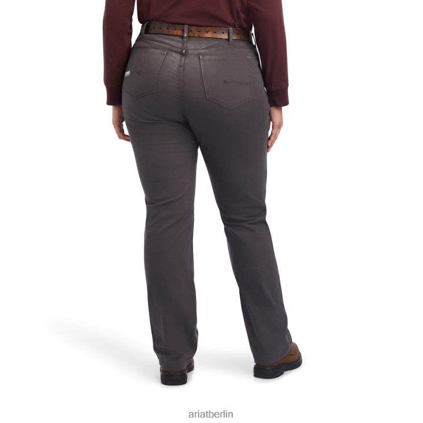 Ariat Robuste Hose mit doppelter Vorderseite aus Rebar-Durastretch Frauen P4JJPR2670 Bewehrungsstahl grau Böden