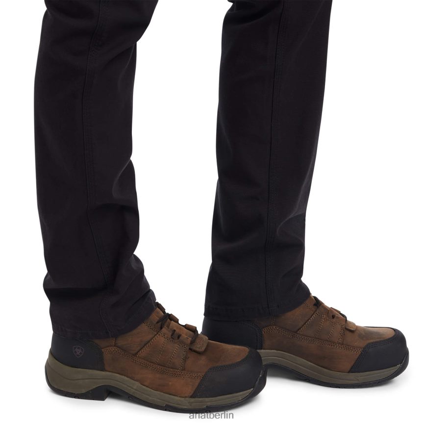 Ariat Robuste Hose mit geradem Bein aus Rebar-Durastretch Frauen P4JJPR2666 Schwarz Böden