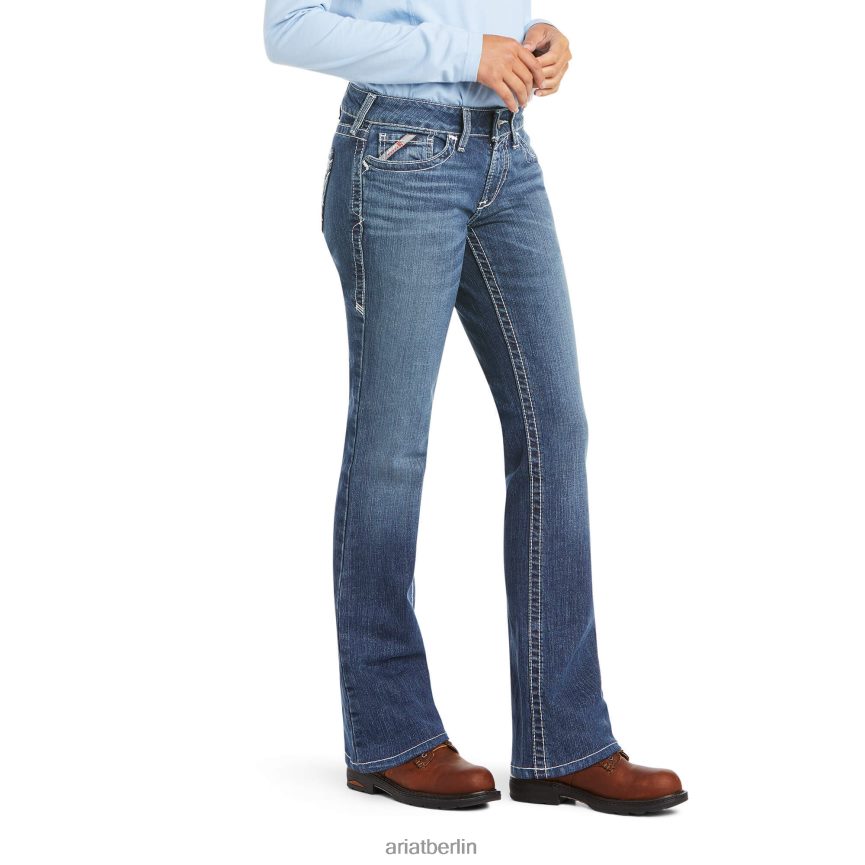 Ariat FR Durastretch entwirrte Boot-Cut-Jeans Frauen P4JJPR2580 Meeresufer Böden