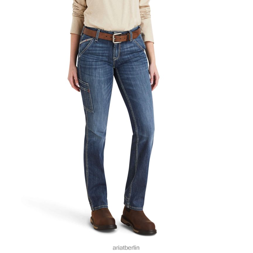 Ariat Fr Perfect Rise Duralight Stretch Handy Straight Jeans Frauen P4JJPR2604 Lazuli Böden
