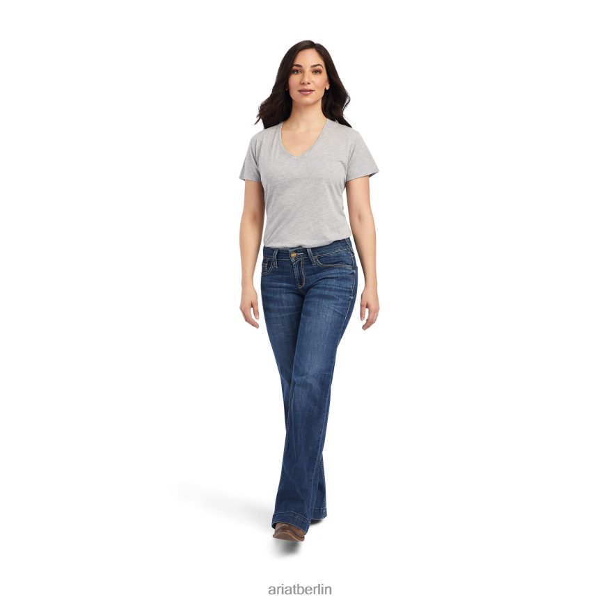 Ariat Hose mit mittlerer Leibhöhe, Amaryllis-Jeans mit weitem Bein Frauen P4JJPR2568 Irvine Böden