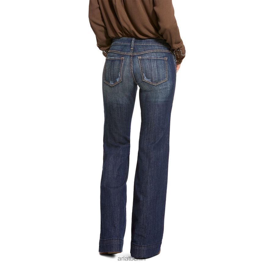 Ariat Hose mit mittlerer Leibhöhe, Stretch-Jeans „Lucy“ mit weitem Bein Frauen P4JJPR2519 Pazifik Böden