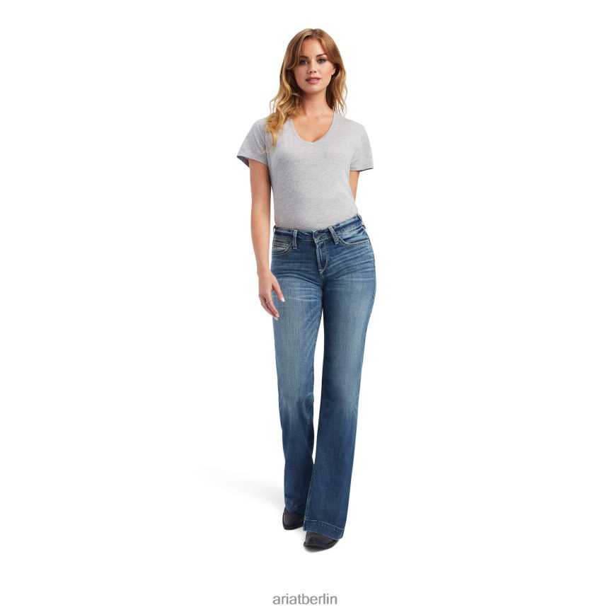 Ariat Hose mit perfekter Leibhöhe, Chelsea-Jeans mit weitem Bein Frauen P4JJPR2564 Alabama Böden