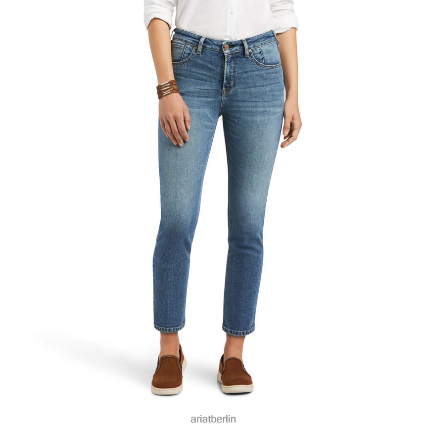 Ariat Premium-Jeans mit hohem Bund und geradem Schnitt Frauen P4JJPR2615 Asmu Kaspisch Böden