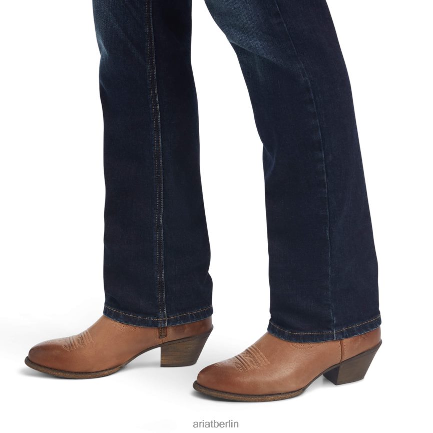 Ariat Premium-Stretch-Jeans mit hohem Bund und geradem Schnitt Frauen P4JJPR2611 Michigan Böden