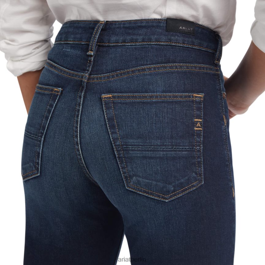 Ariat Premium-Stretch-Jeans mit hohem Bund und geradem Schnitt Frauen P4JJPR2611 Michigan Böden
