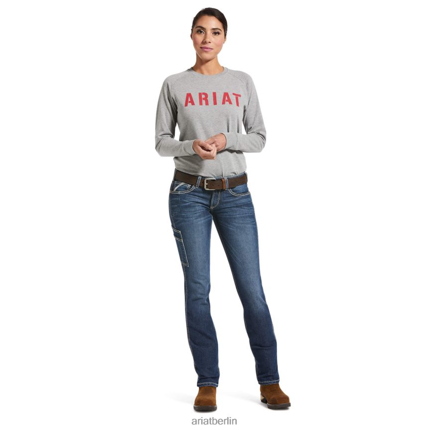 Ariat Rebar Durastretch Riveter Jeans mit geradem Bein Frauen P4JJPR2528 Nachtfahrt Böden