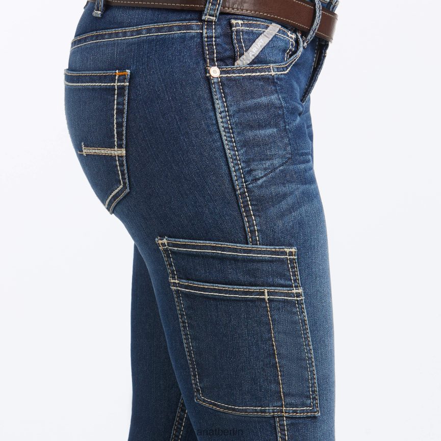 Ariat Rebar Durastretch Riveter Jeans mit geradem Bein Frauen P4JJPR2528 Nachtfahrt Böden