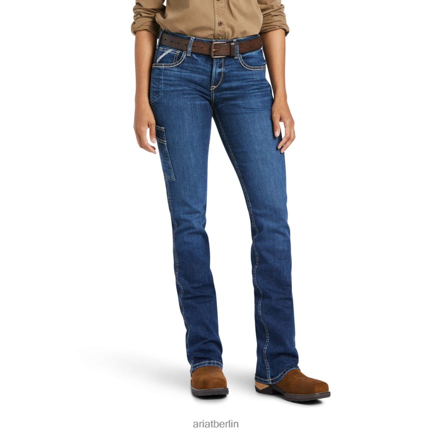 Ariat Rebar Work Flex Perfect Rise Riveter Boot Cut Jeans Frauen P4JJPR2558 Pilar Böden