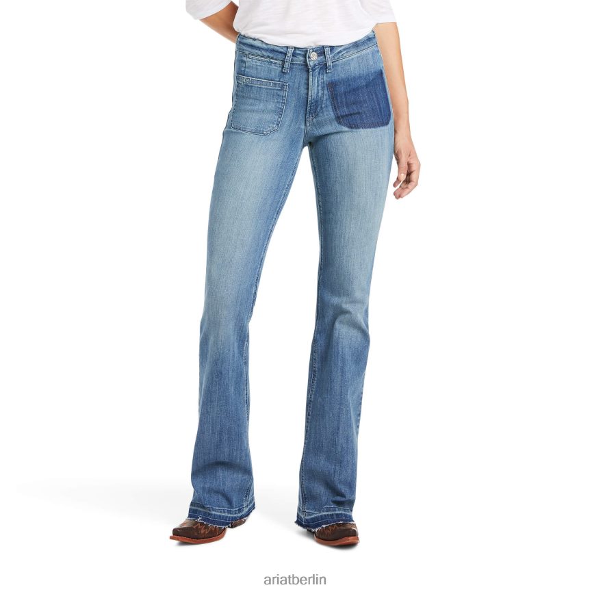 Ariat Schlanke Vivianne-Jeans mit weitem Bein Frauen P4JJPR2585 Alabama Böden