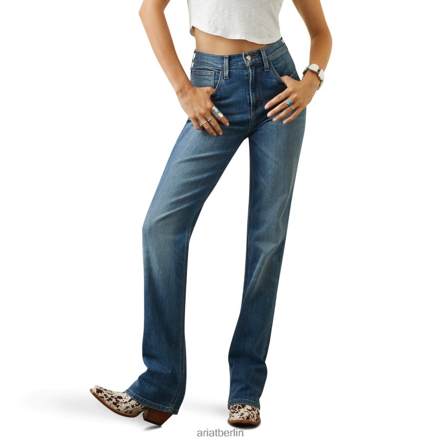 Ariat Ultra-Lucy-Jeans mit hohem Bund und geradem Schnitt Frauen P4JJPR2566 Fontana Böden