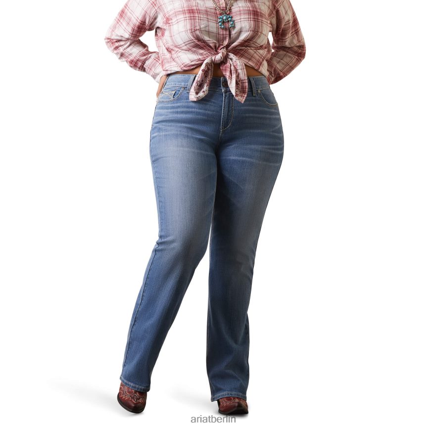 Ariat real. Jayla Bootcut-Jeans mit perfekter Leibhöhe Frauen P4JJPR2508 Tennessee Böden