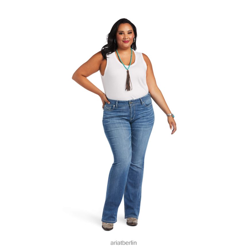 Ariat real. Mittelhohe Boot-Cut-Jeans von Allessandra Frauen P4JJPR2605 Tennessee Böden