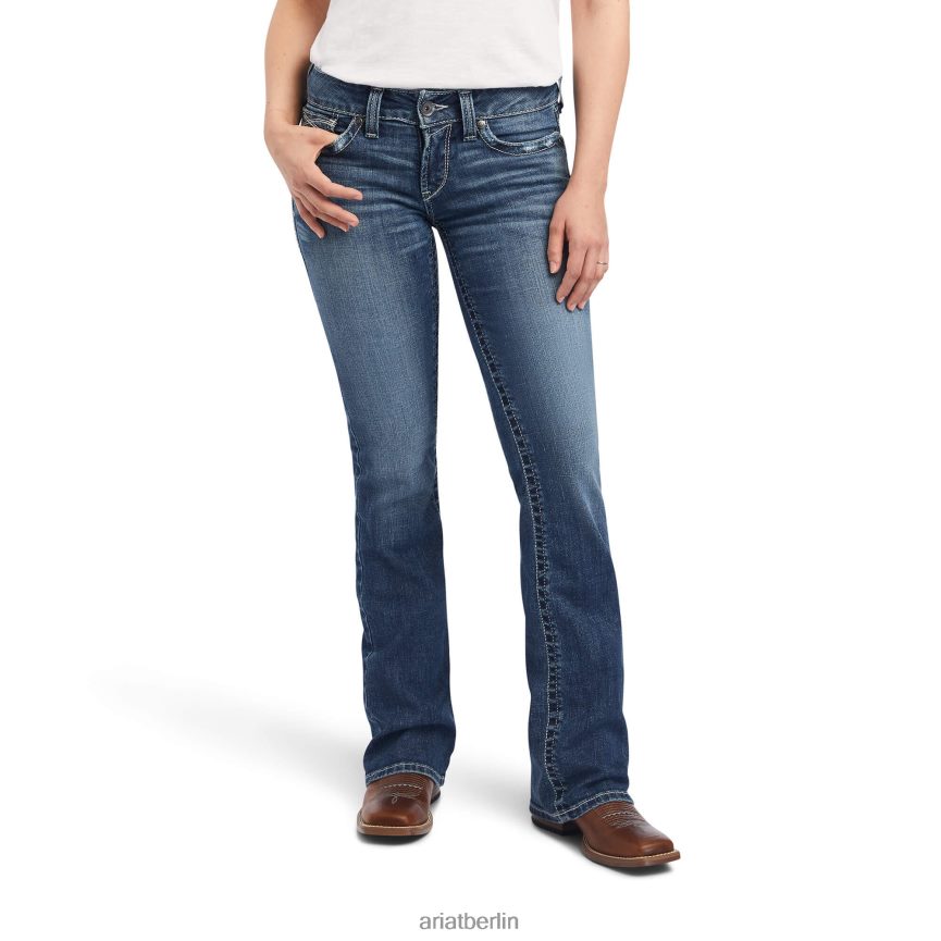 Ariat real. Raquel Bootcut-Jeans mit mittlerer Leibhöhe Frauen P4JJPR2565 kanadisch Böden