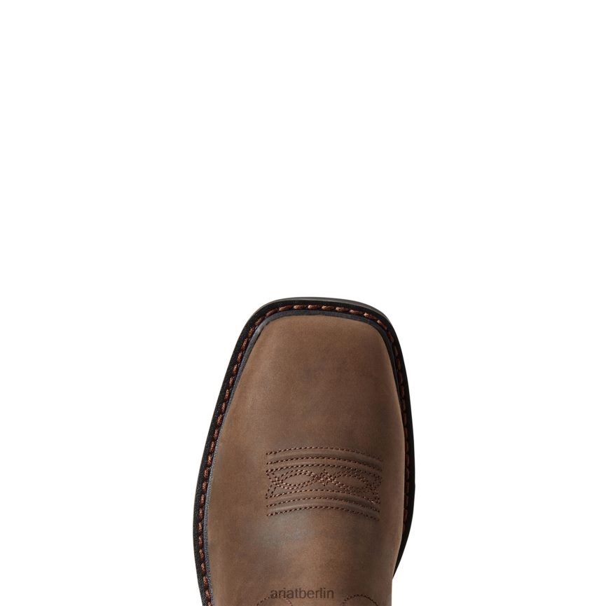 Ariat Krista wasserdichter Arbeitsstiefel mit Stahlkappe Frauen P4JJPR2364 dunkelbraun Schuhwerk