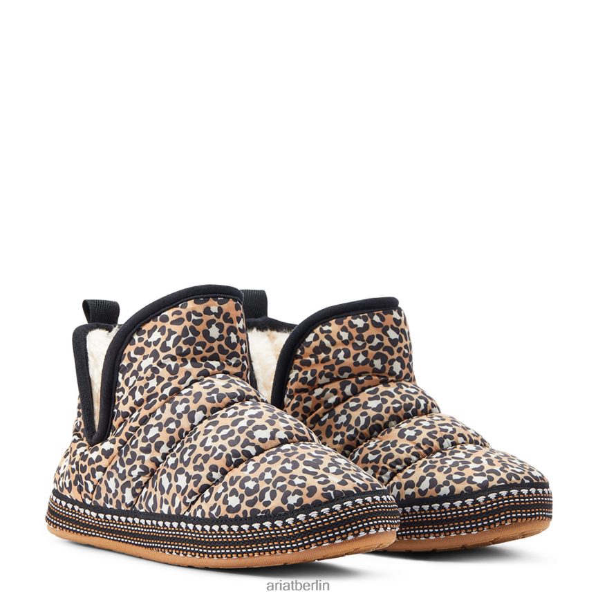 Ariat Crius Bootie-Slipper Frauen P4JJPR2501 hellbrauner Leopardenmuster Schuhwerk