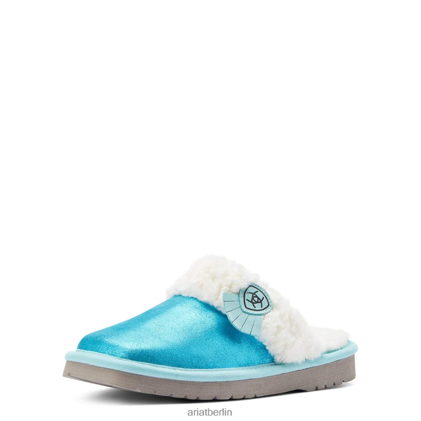 Ariat Jackie-Slipper mit quadratischer Zehenpartie Frauen P4JJPR2481 metallisches Türkis Schuhwerk