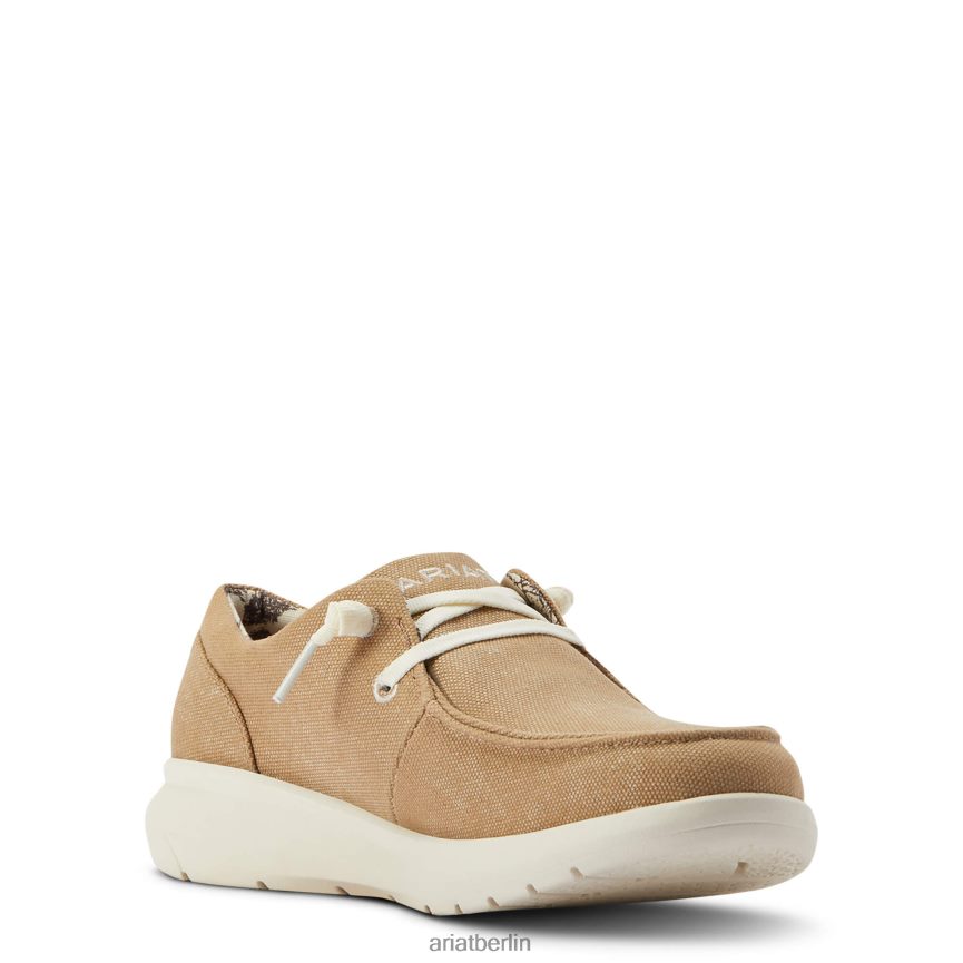 Ariat Hilo 3 Frauen P4JJPR2443 gewaschenes hellbraunes Canvas Schuhwerk