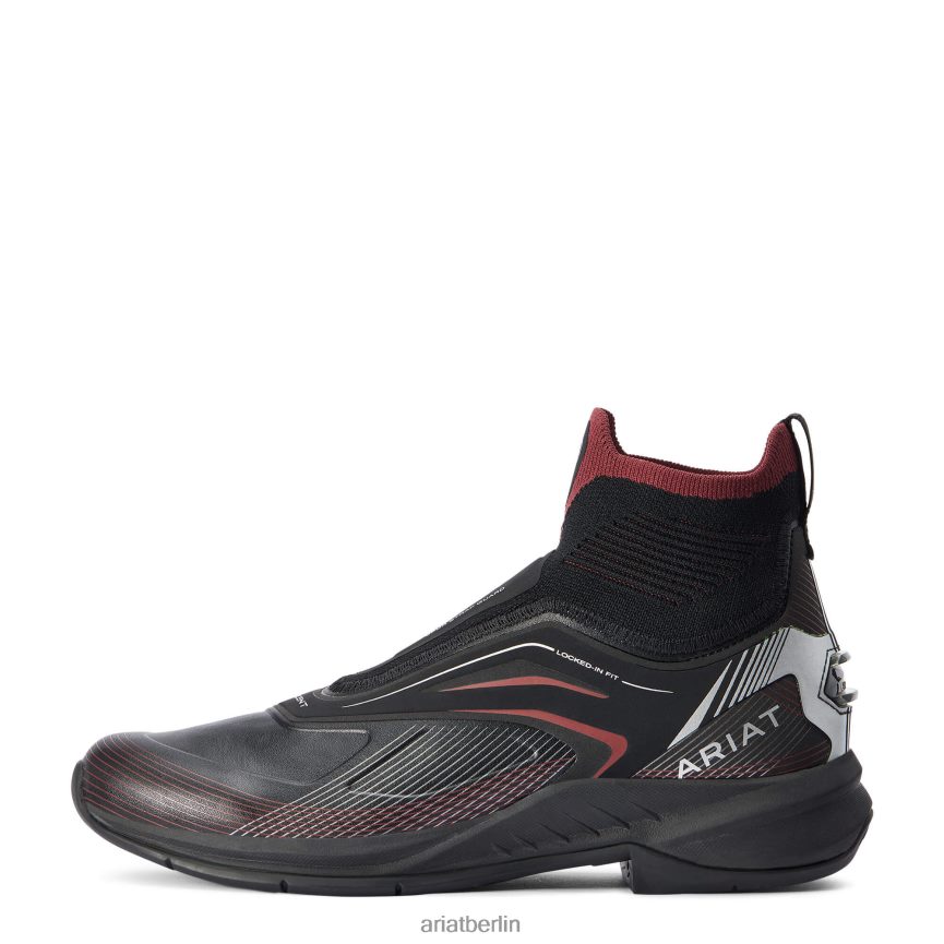 Ariat Aufstiegs-Paddock-Stiefel Frauen P4JJPR2341 schwarz/burgund Schuhwerk