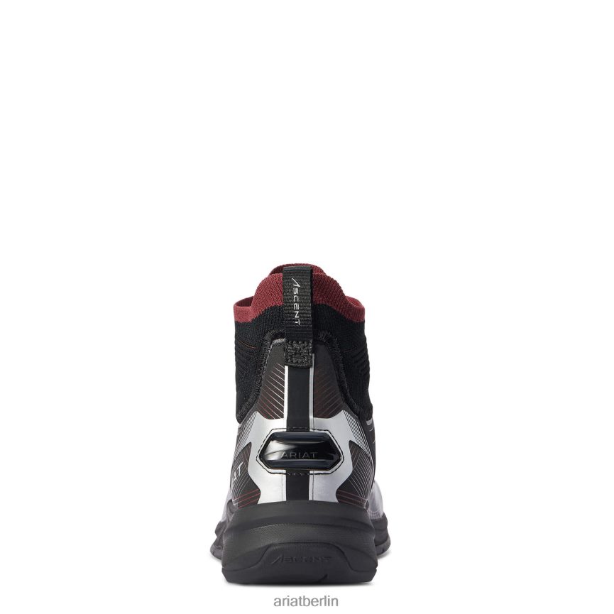 Ariat Aufstiegs-Paddock-Stiefel Frauen P4JJPR2341 schwarz/burgund Schuhwerk