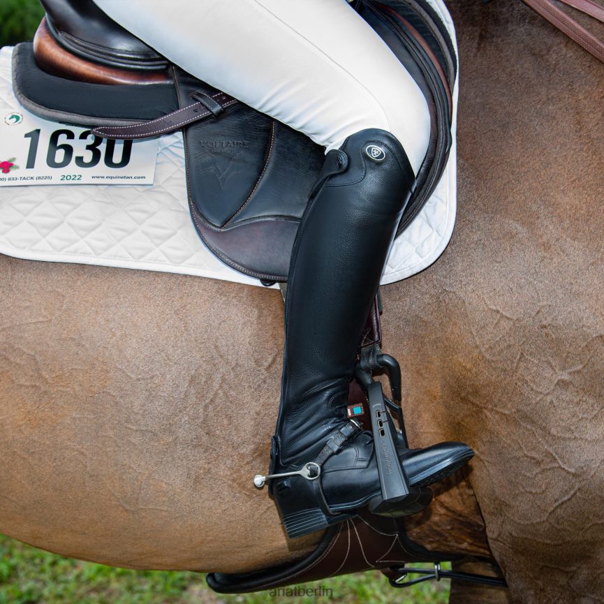 Ariat Ravello hoher Reitstiefel Frauen P4JJPR2317 schwarzes Kalb Schuhwerk