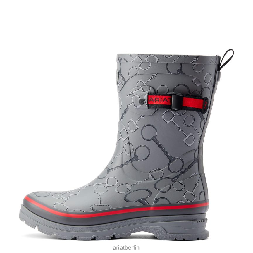 Ariat Kelmarsh Mid Gummistiefel Frauen P4JJPR2302 grauer Bitdruck Schuhwerk
