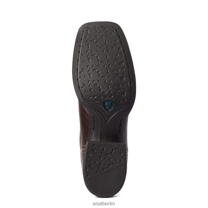 Ariat Abgerundeter, breiter Westernstiefel mit eckiger Zehenpartie Frauen P4JJPR2070 Arizona-Braun Schuhwerk