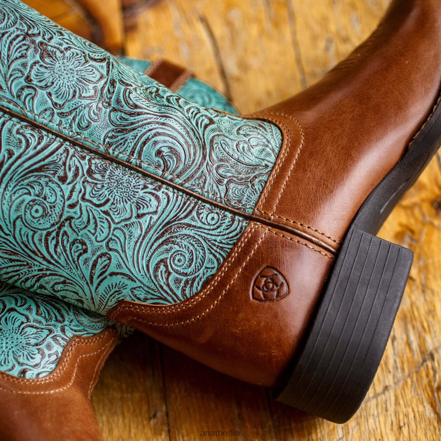 Ariat Abgerundeter, breiter Westernstiefel mit eckiger Zehenpartie Frauen P4JJPR2110 Beduinenbraun Schuhwerk