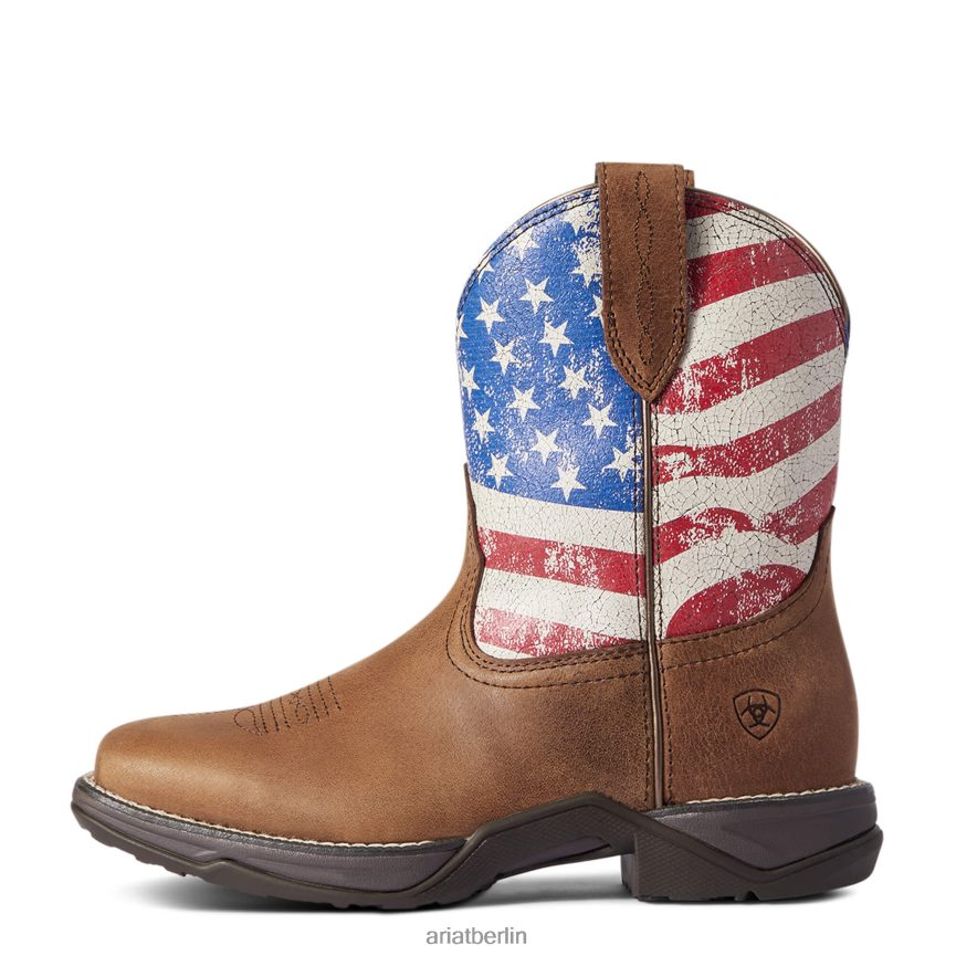 Ariat Anthem Shortie Patriot Westernstiefel Frauen P4JJPR2156 Rotbraun Schuhwerk