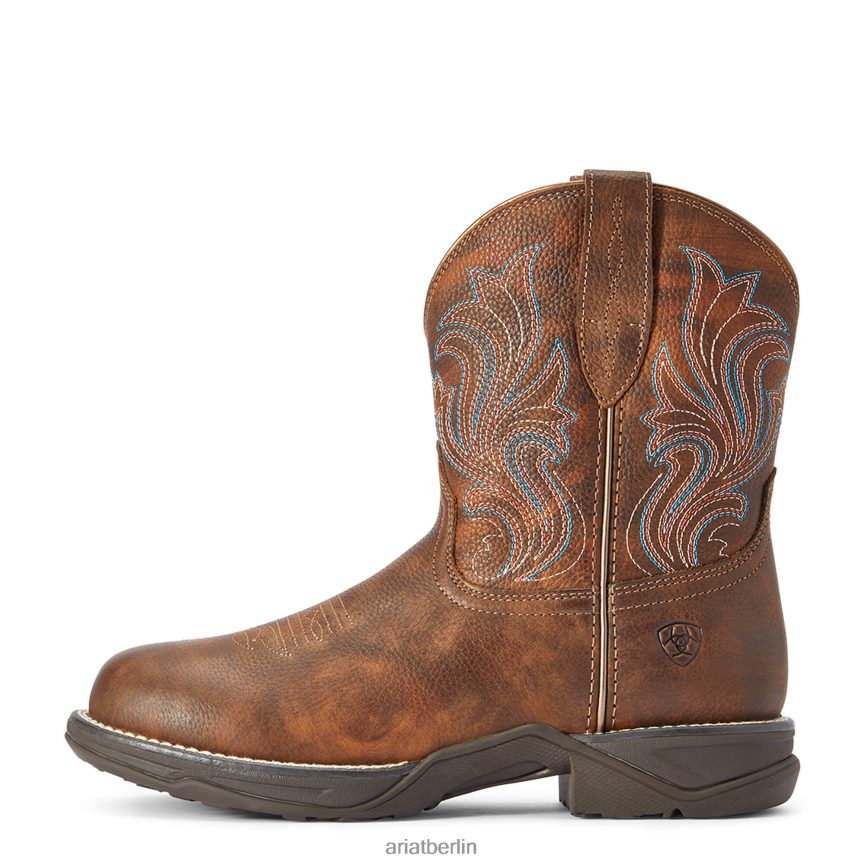 Ariat Anthem Shortie-Westernstiefel mit runder Zehenpartie Frauen P4JJPR2158 Kupferkessel Schuhwerk