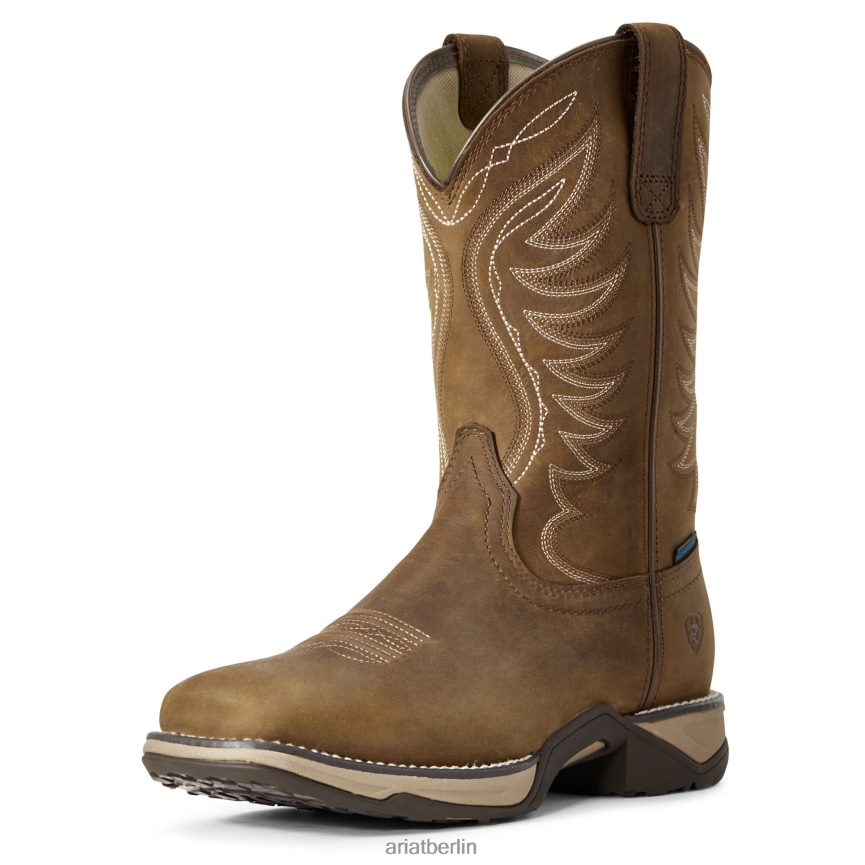 Ariat Anthem wasserdichter Westernstiefel Frauen P4JJPR2128 Distressed-Braun Schuhwerk
