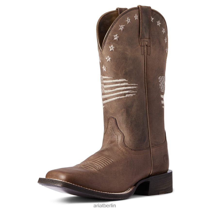 Ariat Circuit Patriot Westernstiefel Frauen P4JJPR2171 verwitterte Bräune Schuhwerk