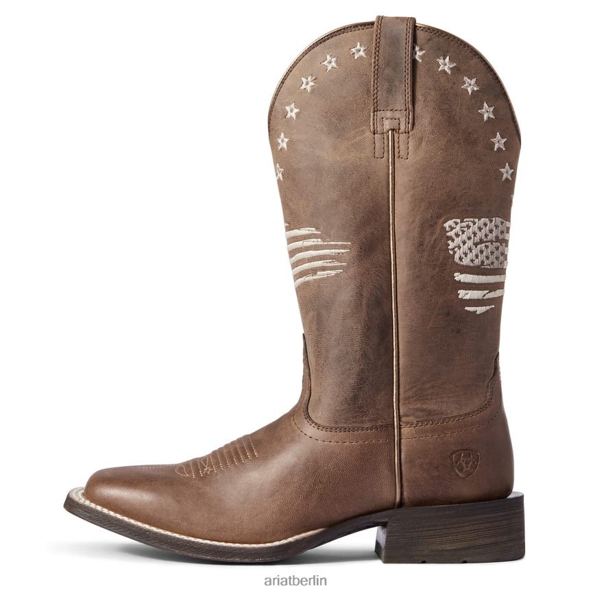 Ariat Circuit Patriot Westernstiefel Frauen P4JJPR2171 verwitterte Bräune Schuhwerk