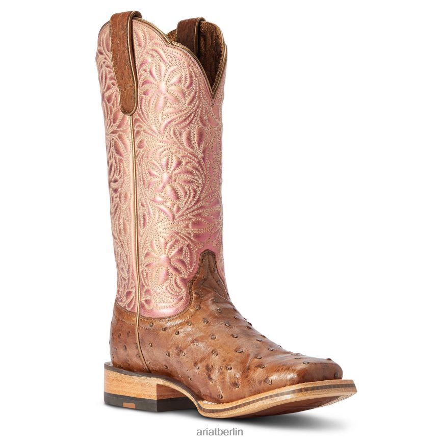 Ariat Donatella Westernstiefel Frauen P4JJPR2090 Distressed-Schokoladenfeder Schuhwerk