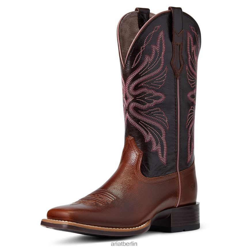 Ariat Edgewood Westernstiefel Frauen P4JJPR2189 dunkles Gepäck Schuhwerk