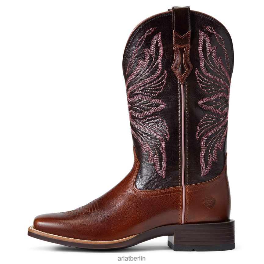 Ariat Edgewood Westernstiefel Frauen P4JJPR2189 dunkles Gepäck Schuhwerk