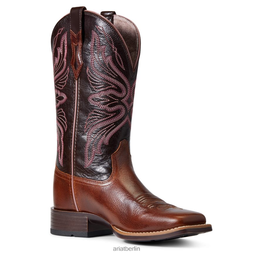 Ariat Edgewood Westernstiefel Frauen P4JJPR2189 dunkles Gepäck Schuhwerk