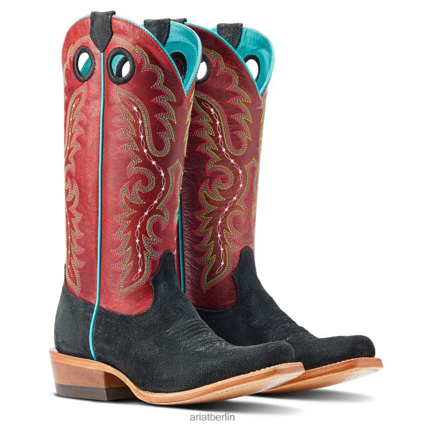 Ariat Futurity Boon Westernstiefel Frauen P4JJPR2138 schwarzes Roughout Schuhwerk