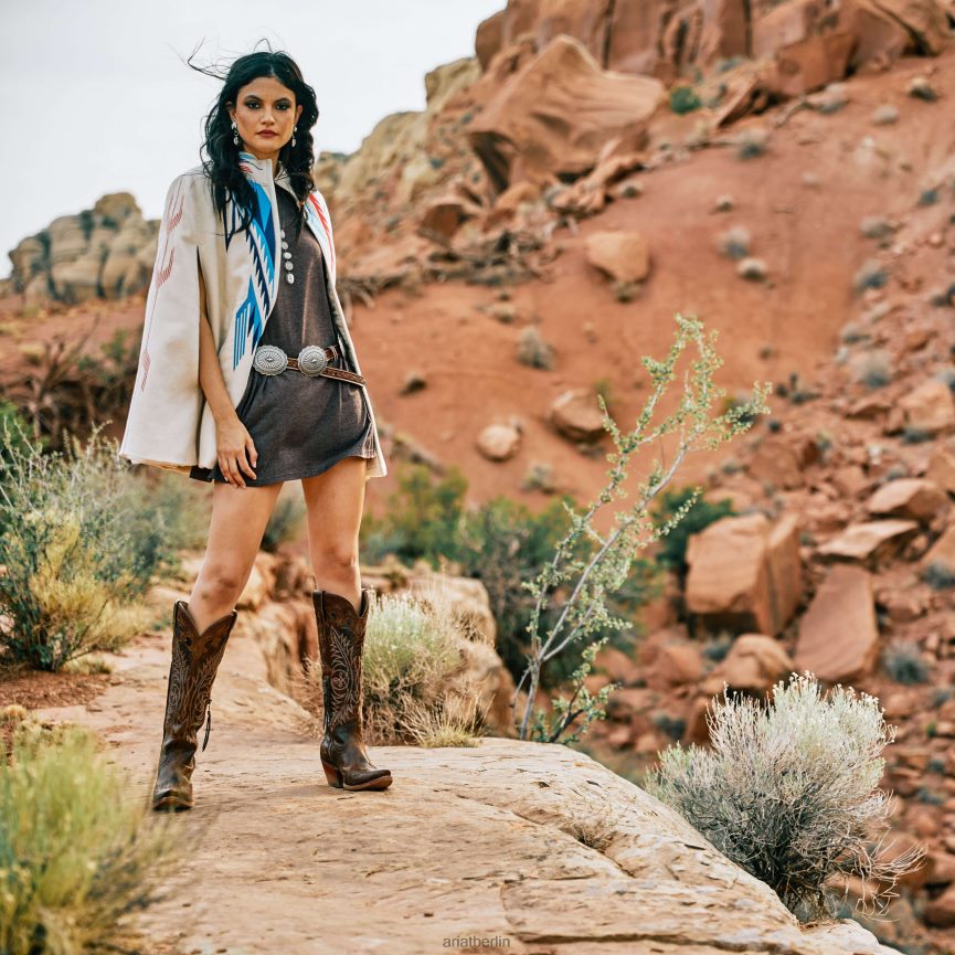 Ariat Genfer Stretchfit-Westernstiefel Frauen P4JJPR2084 Roggen Schuhwerk