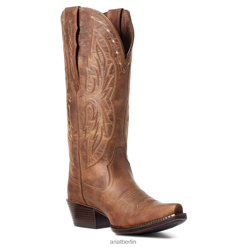 Ariat Heritage x Toe elastischer Westernstiefel mit breiter Wade Frauen P4JJPR2079 Distressed-Braun Schuhwerk