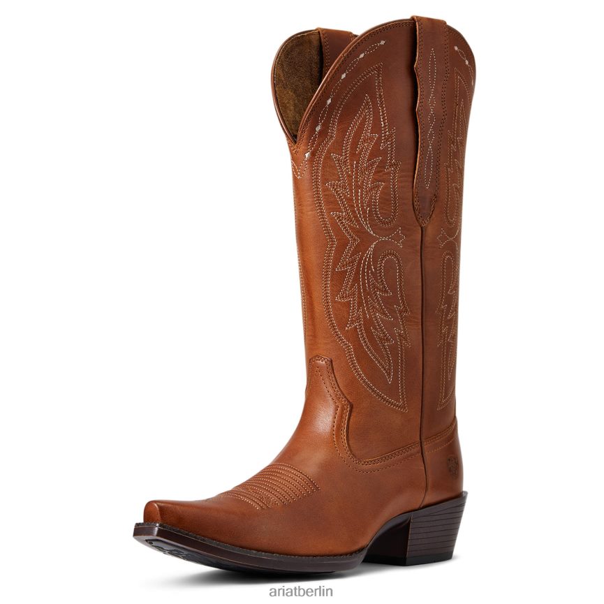 Ariat Heritage x Toe elastischer Westernstiefel mit breiter Wade Frauen P4JJPR2118 geschätzte Bräune Schuhwerk