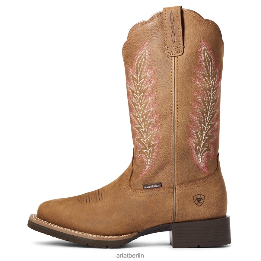Ariat Hybrid Rancher wasserdichter Westernstiefel Frauen P4JJPR2237 Kieselbraun Schuhwerk