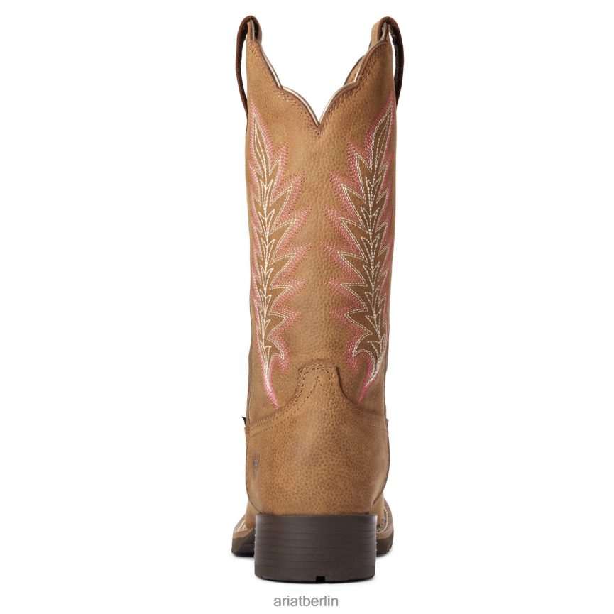 Ariat Hybrid Rancher wasserdichter Westernstiefel Frauen P4JJPR2237 Kieselbraun Schuhwerk