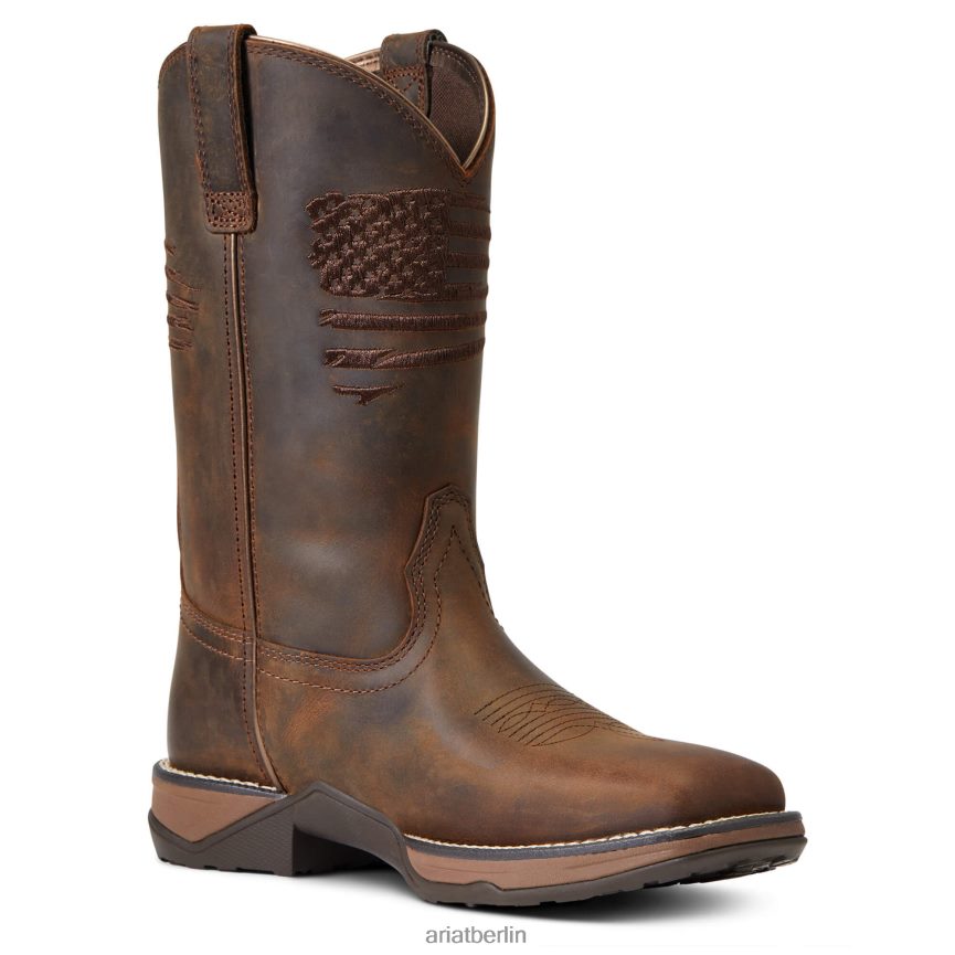Ariat Hymne Patriot Westernstiefel Frauen P4JJPR2170 Distressed-Braun Schuhwerk