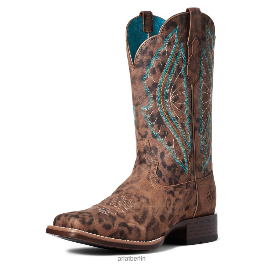 Ariat Primetime-Westernstiefel Frauen P4JJPR2167 verblasster Leopard Schuhwerk